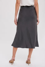 Load image into Gallery viewer, Ash Satin Midi Skirt
