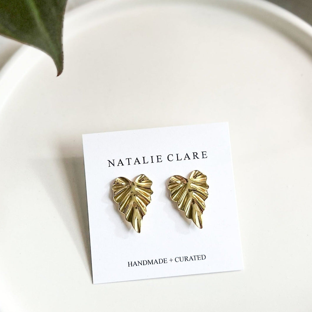 Alocasia Stud Earrings