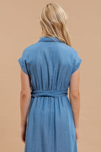 Load image into Gallery viewer, Chambray Belted Dress
