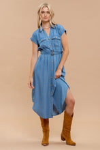 Load image into Gallery viewer, Chambray Belted Dress
