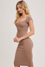 Load image into Gallery viewer, Ribbed Knit Bodycon Midi Dress
