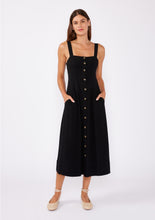 Load image into Gallery viewer, Black Corset Midi Dress
