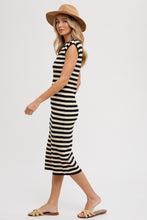 Load image into Gallery viewer, Striped Bodycon Midi Dress
