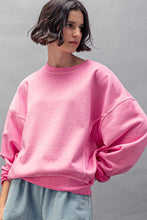 Load image into Gallery viewer, Organic Cotton Crew Neck Pink Sweatshirt
