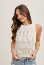 Load image into Gallery viewer, Open Knit Sleeveless Top
