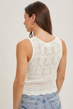 Load image into Gallery viewer, Open Knit Sleeveless Top
