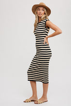 Load image into Gallery viewer, Striped Bodycon Midi Dress
