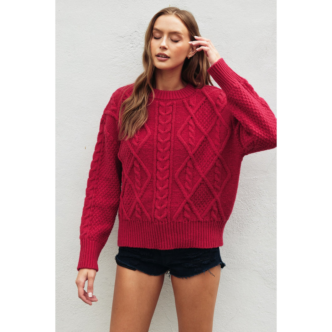 Chunky Cable Knit Sweater