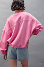 Load image into Gallery viewer, Organic Cotton Crew Neck Pink Sweatshirt
