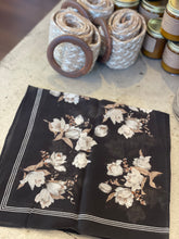 Load image into Gallery viewer, Black Orchid Floral Bandana
