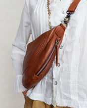 Load image into Gallery viewer, Black Callie Handcrafted Leather Sling/Crossbody Bags
