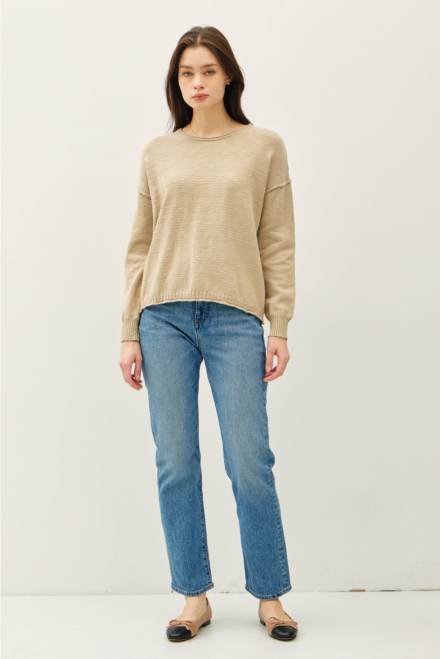 Exposed Seam Pullover Sweater