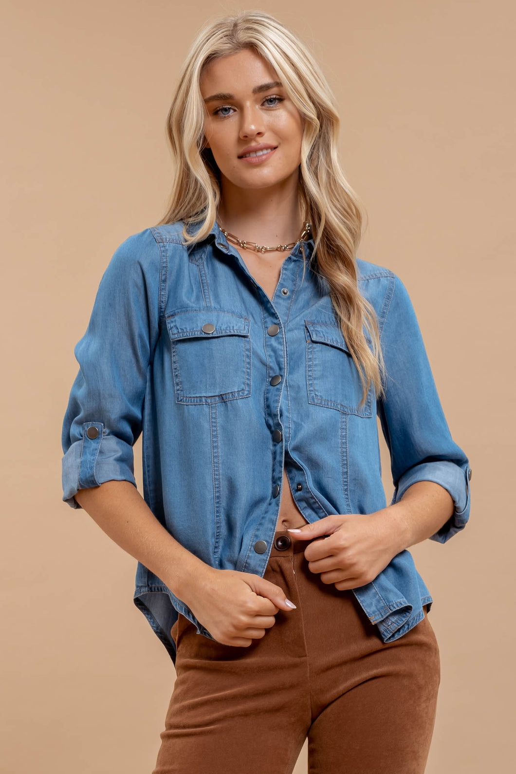 The Rugged Chambray Button Up