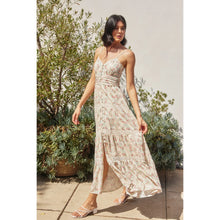 Load image into Gallery viewer, Lace Trim Tiered Maxi Dress
