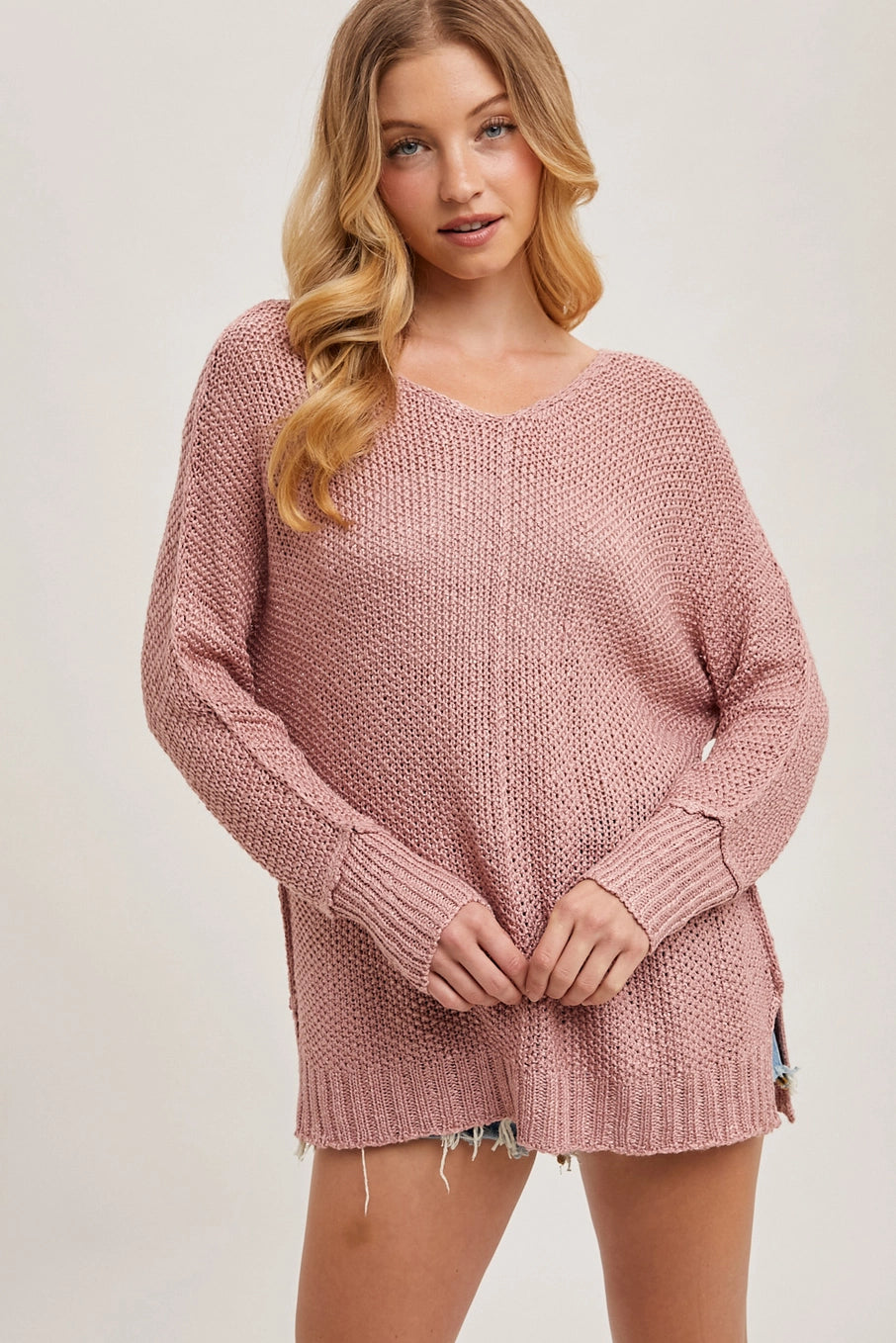 Reverse Seam Loose Fit Sweater